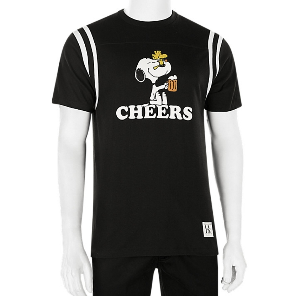 NWOT HUF X Peanuts Snoopy Cheers Beer Tee Shirt